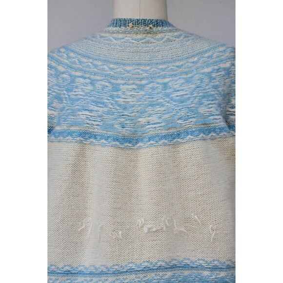 Vintage Icelandic Jacket Sweater Cardigan Knit Knitted Norwegian 40s 50s XS - S - Picture 9 of 10